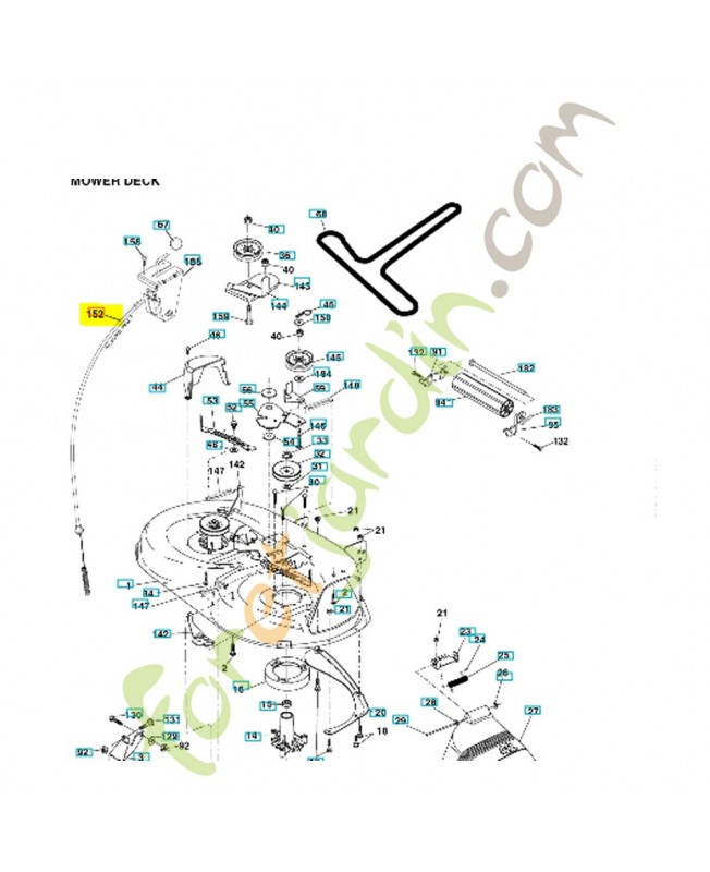 Cable d'embrayage de lame 532181555. Pièce de rechange Husqvarna Cable d'embrayage de lame 532181555. Pièce de rechange Husqvarna