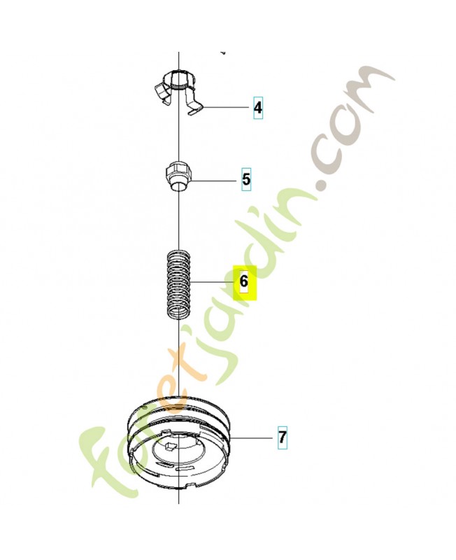 Ressort husqvarna réf : 537186001