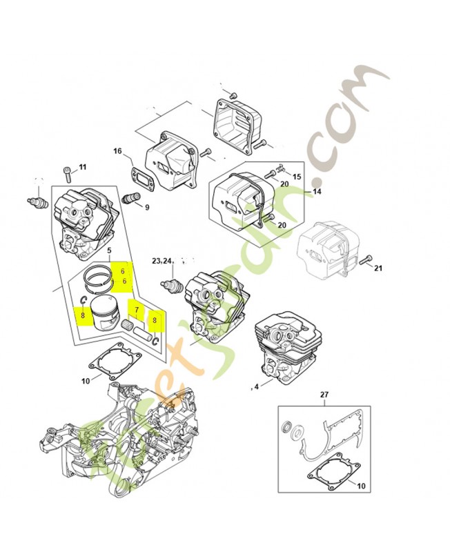 Piston Stihl ref. 1140-030-2017