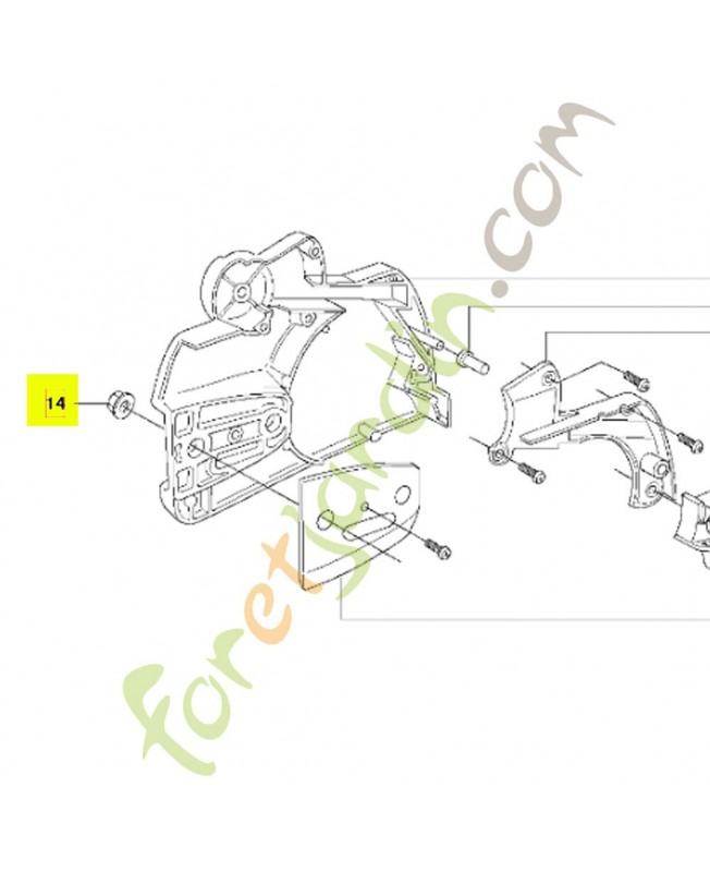 Ecrou husqvarna ref. 503220001 Remplace référence 254611814 ; 505250408 ; 531020106