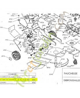 Courroie référence  K306030008 (Z 31)