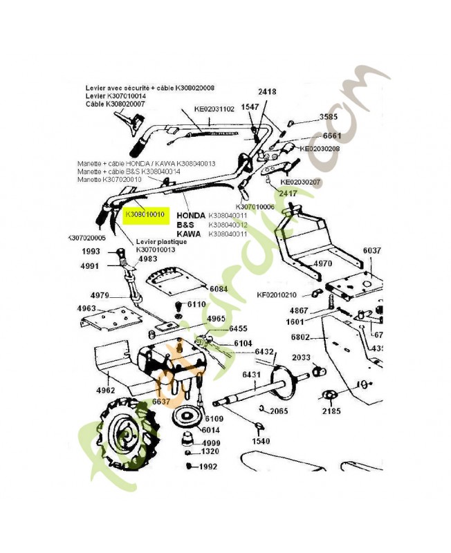 Câble référence K308010005 Câble référence K308010005