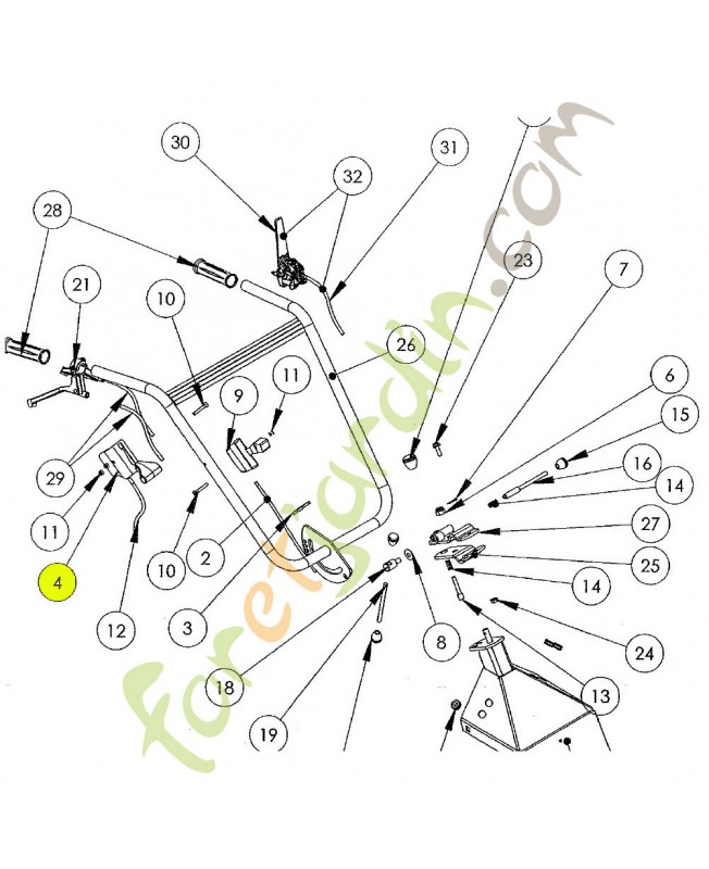 Commande de frein référence K307020003 Commande de frein référence K307020003