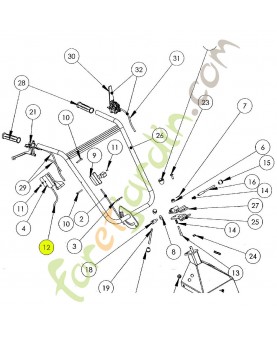 Câble commande de frein référence K308050001