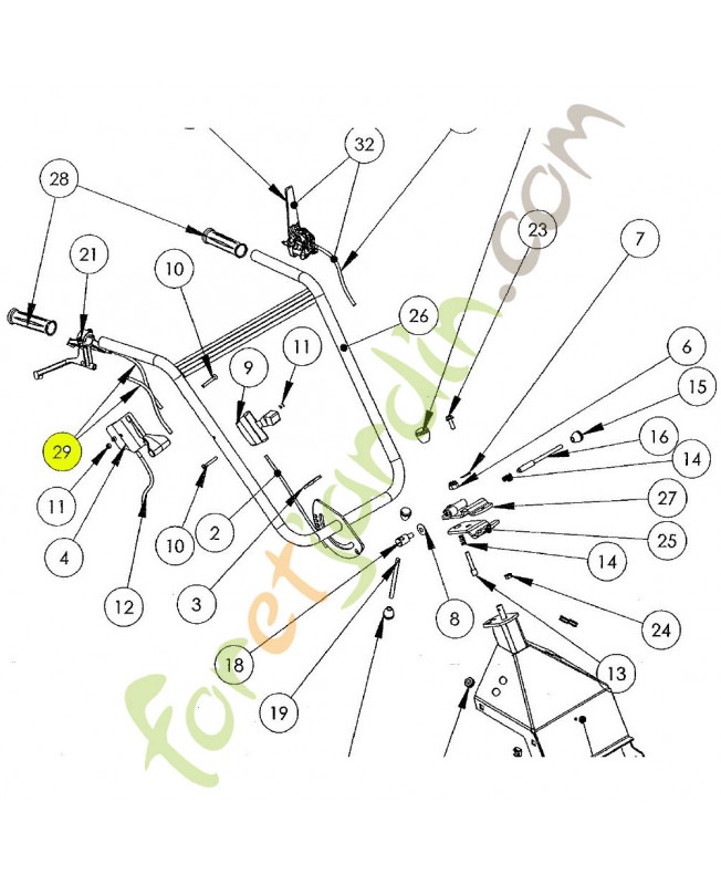 Câble d'embrayage référence K308010014 Câble d'embrayage référence K308010014