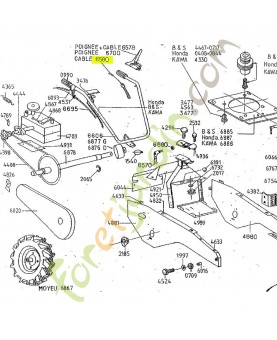 Câble d'embrayage référence K003010021
