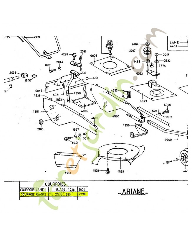 Courroie référence K306030017 Courroie référence K306030017