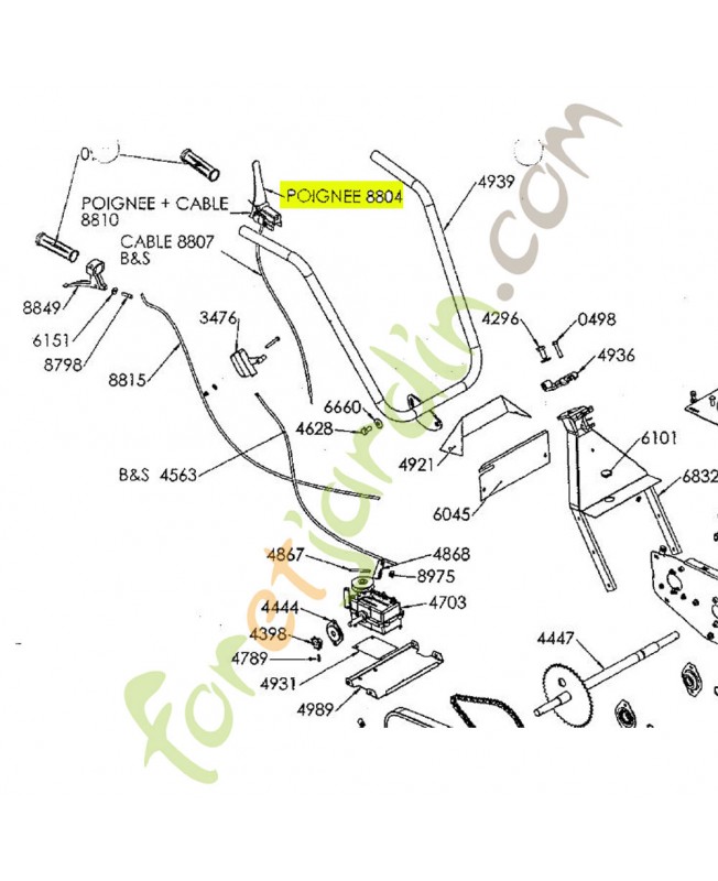 Poignée référence K003010026 Poignée référence K003010026