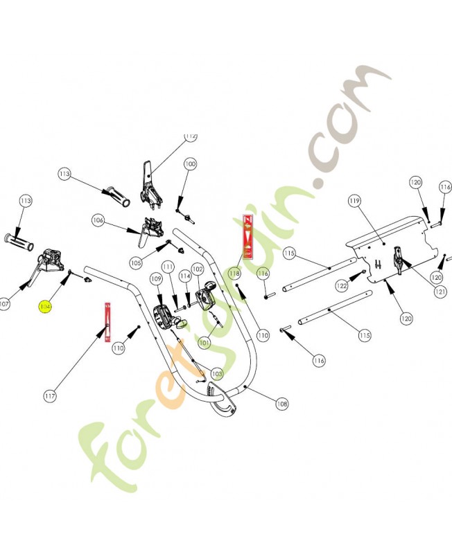 Câble d'embrayage référence K308010047 Câble d'embrayage référence K308010047