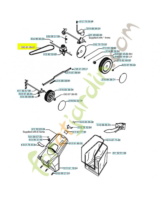 courroie husqvarna 513910901