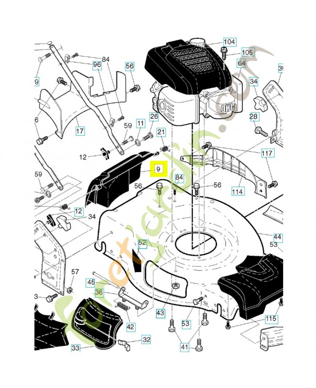 capot husqvarna 593304501 capot husqvarna 593304501