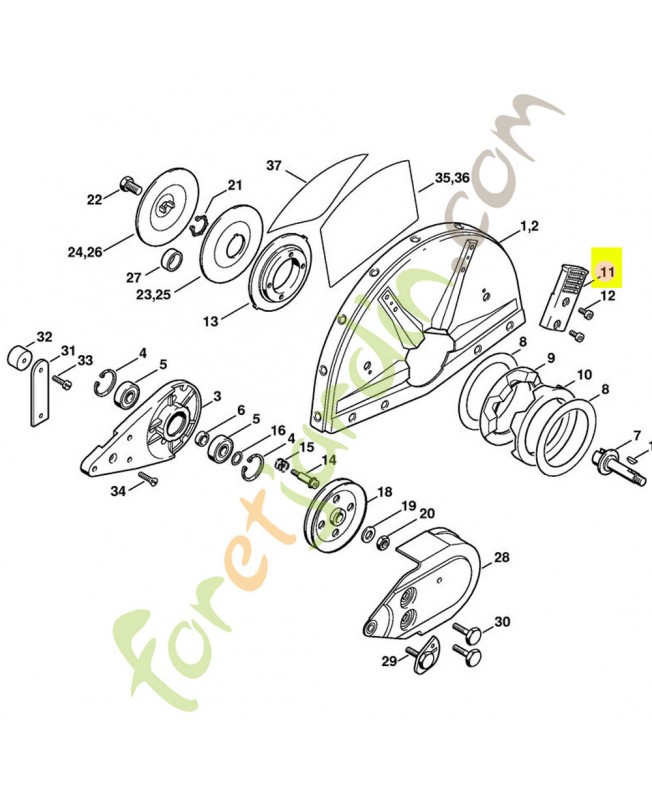 levier de reglage stihl 4223-700-2900
