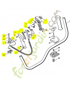 poignée complète stihl 4134-790-1351
