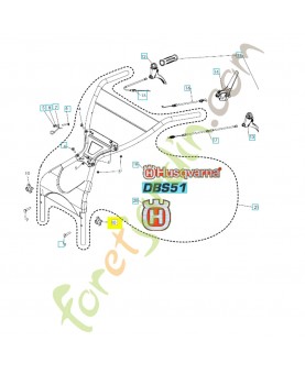 Ecrou papillon husqvarna ref. 531008462
