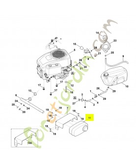 Silencieux stihl ref. 6140-140-0600