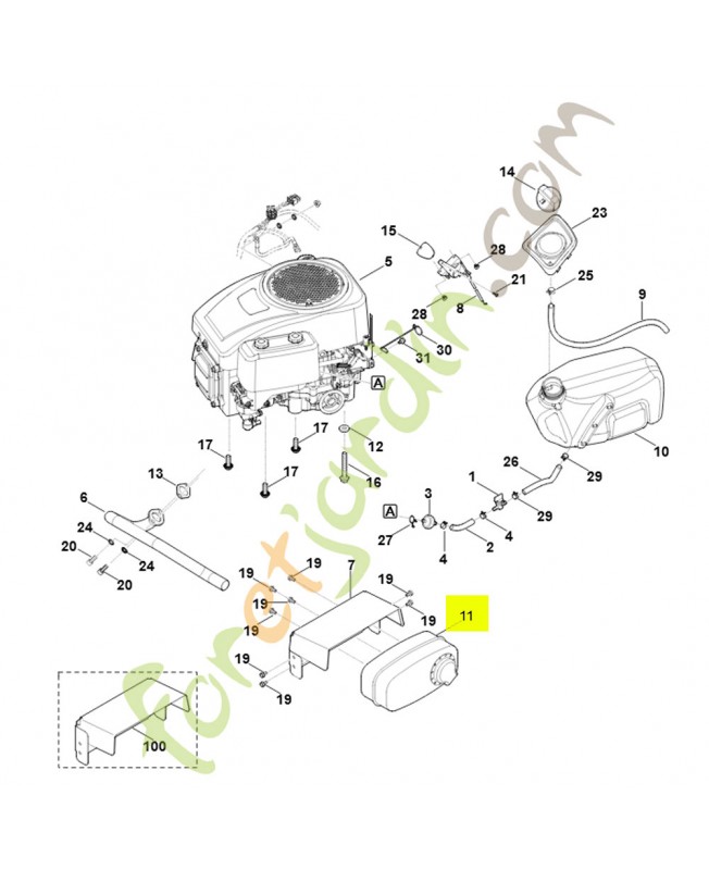Silencieux stihl ref. 6140-140-0600