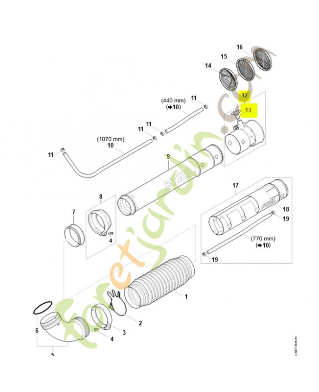 Buse 4244-700-6304. Pièce détachée Stihl Buse 4244-700-6304. Pièce détachée Stihl