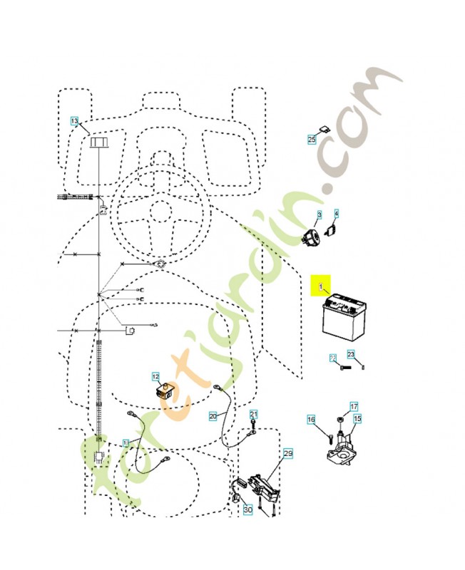 Batterie 532436551 - Pièce de détachée Husqvarna