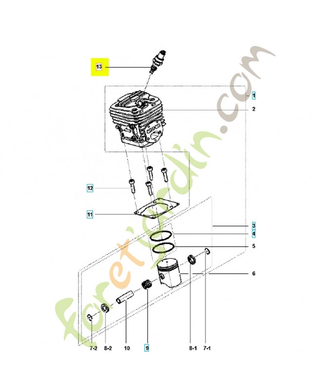Bougie d'allumage husqvarna ref. 590844001 en stock