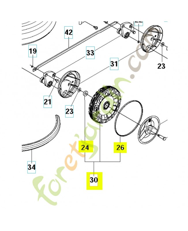 roue husqvarna 502496801