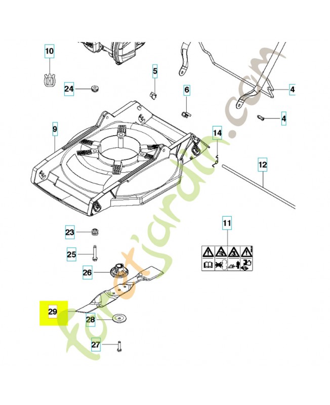 Lame 583974010. Pièce de rechange Husqvarna Lame 583974010. Pièce de rechange Husqvarna