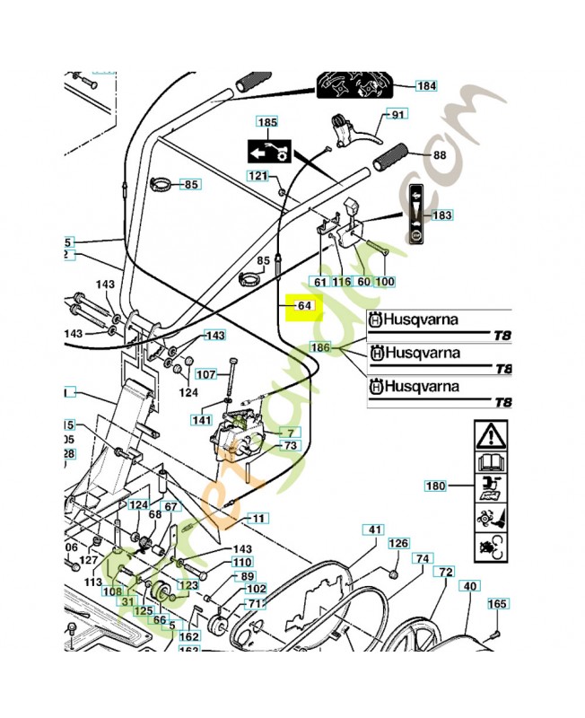 cable husqvarna 501005301