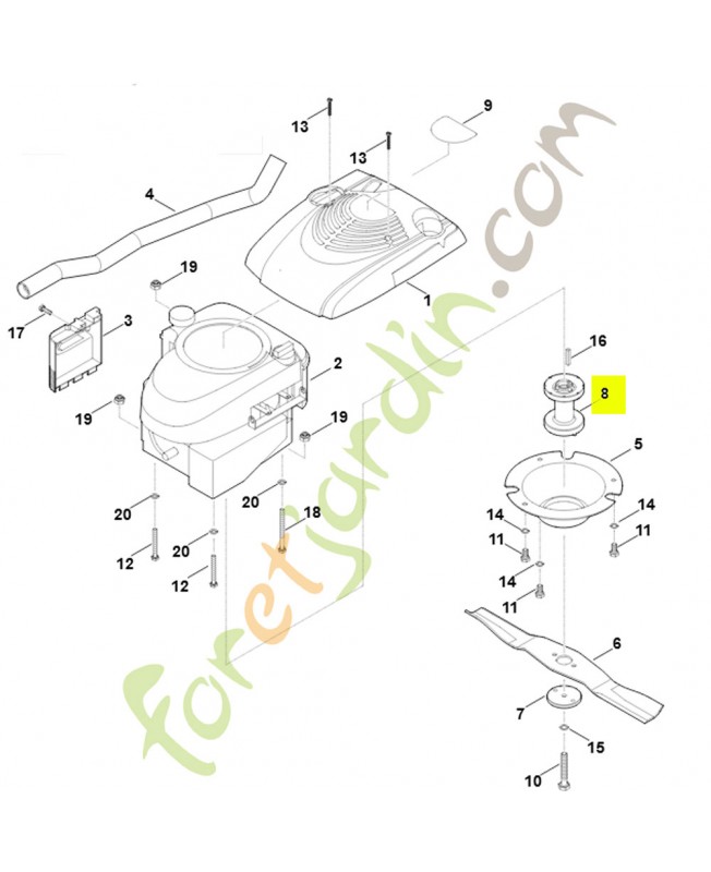 Support de lame 6380-760-2000 stihl