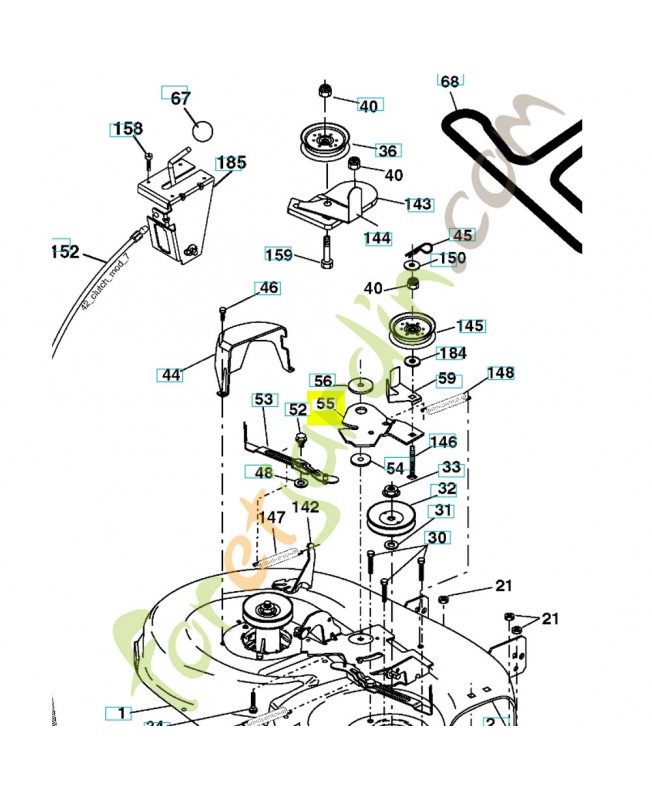 Bras de galet tendeur 42"