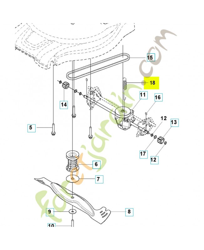 Ressort 582362001. Pièce détachée Husqvarna