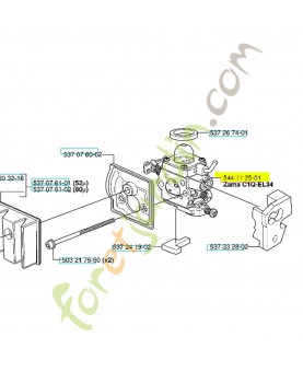 Carburateur husqvarna ref. 544112501 Remplace référence 503283405 ; 503283115
