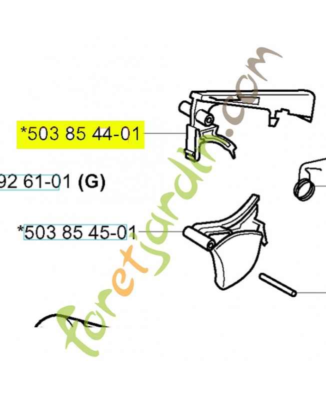 Gâchette de sécurité husqvarna réf : 503854401