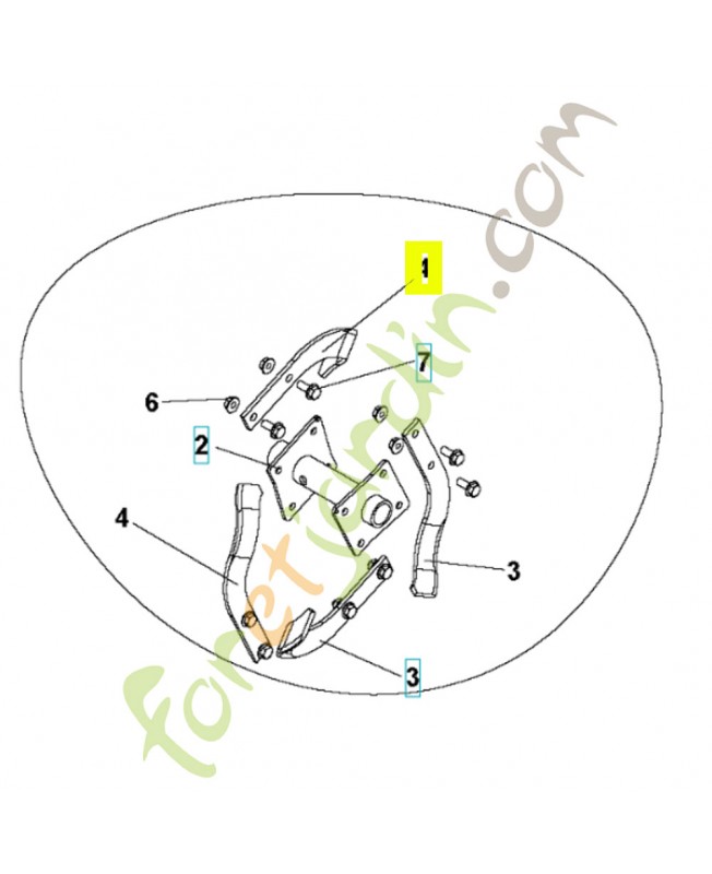 Couteau droit roto 400