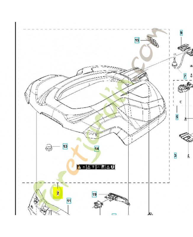 Capot gris husqvarna