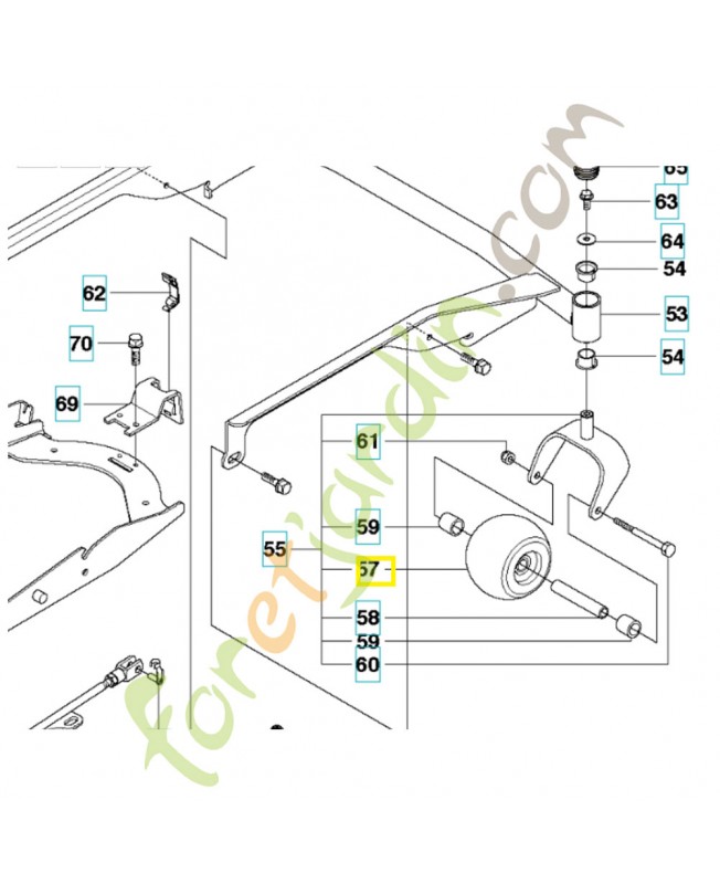 Roue Husqvarna Réf : 506963001