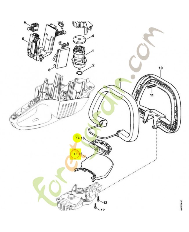 Protège main hsa 86 Stihl réf. 4851-790-9106