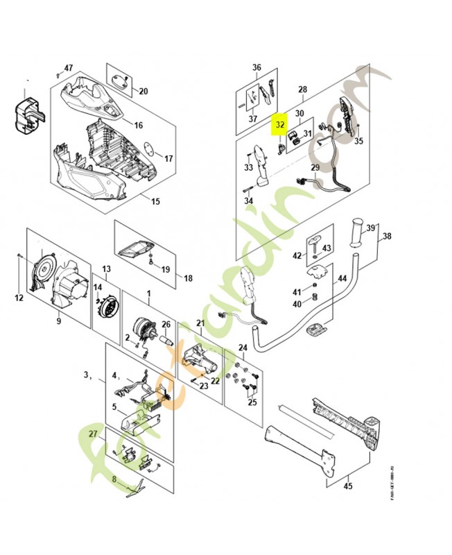 Commutateur Stihl réf. BA01-430-0500