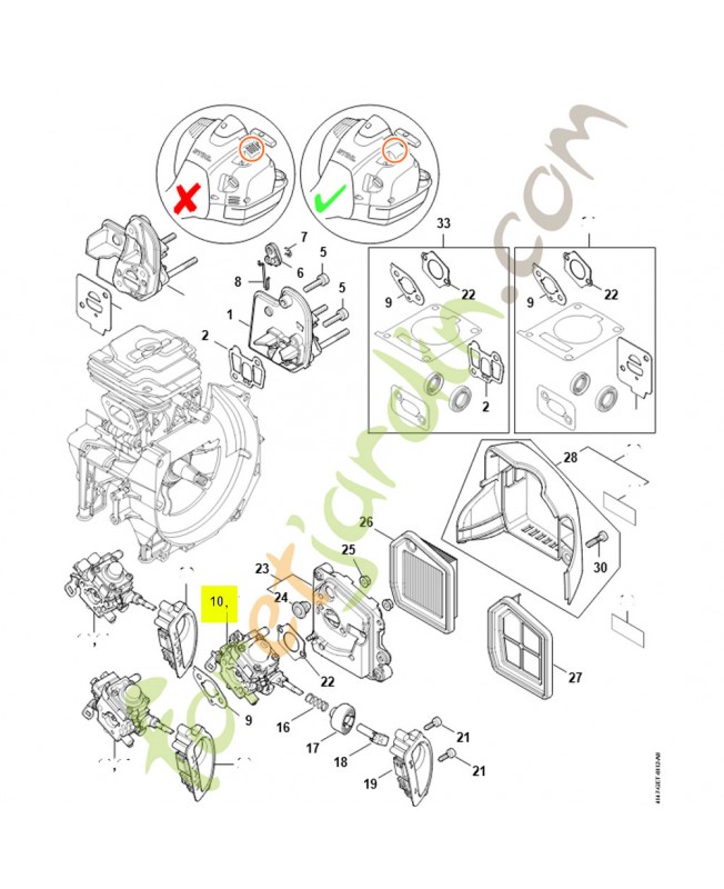 Carburateur stihl réf : 4147-120-0621