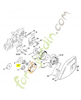 Pignon à anneau 0.404" 7D