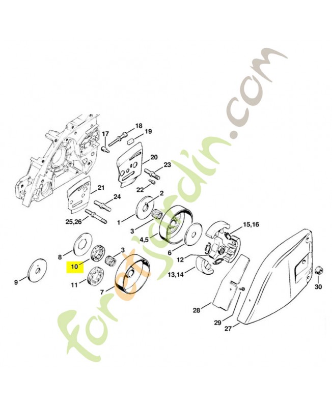 Pignon à anneau 0.404" 7D