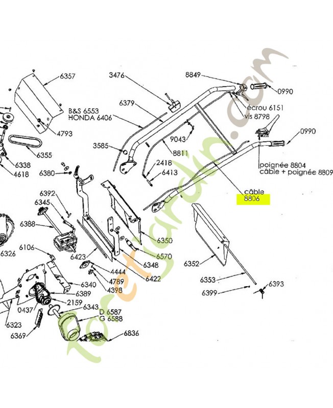 Câble référence K308020002 Câble référence K308020002