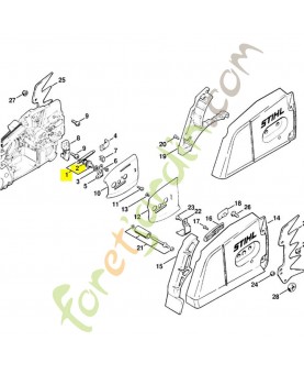 Jeu vis tension de chaine