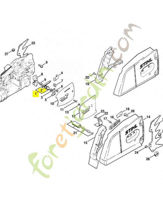 Jeu vis tension de chaine