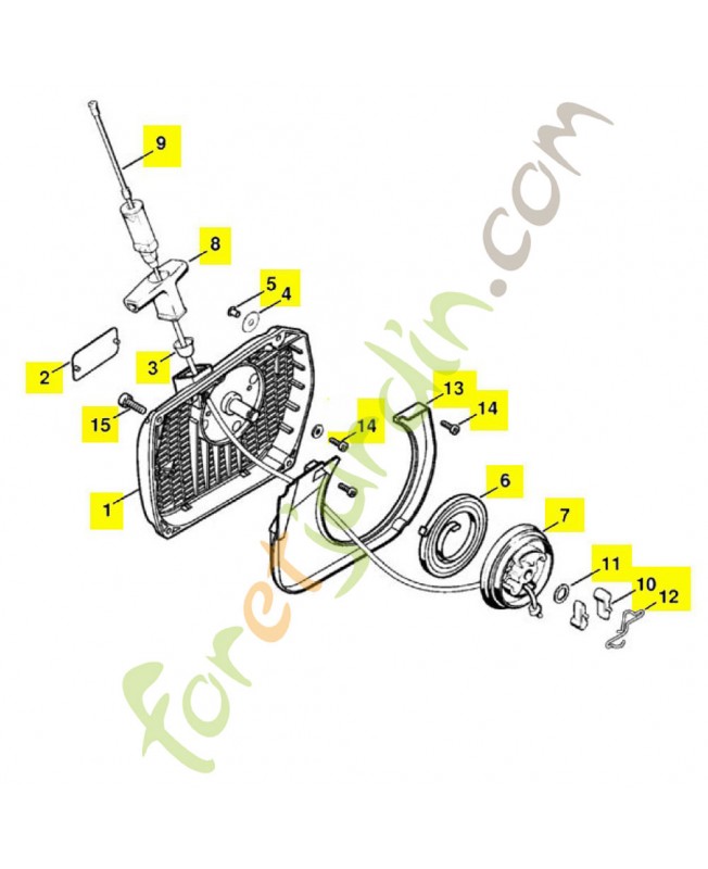 Carter de ventilateur avec lanceur