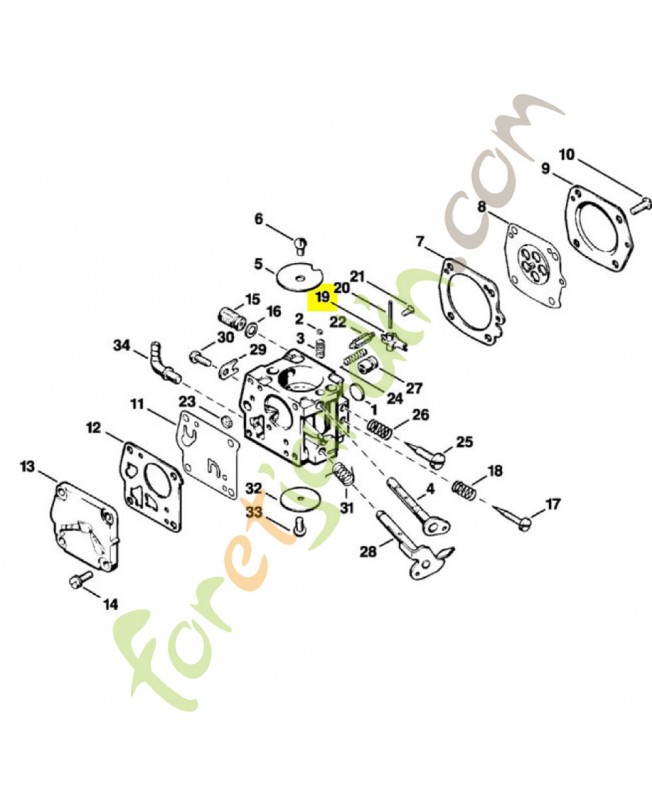 Levier de réglage d'admission