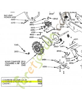 Courroie référence K306030007