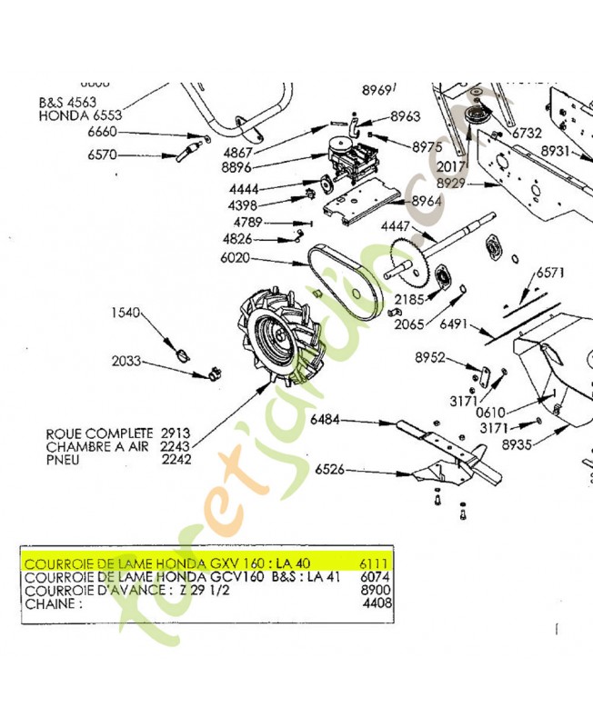 Courroie référence K306030022 (LA 40) Courroie référence K306030022 (LA 40)