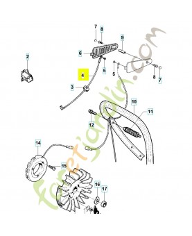 Cable husqvarna ref. 501634407 Remplace référence 501634406 et 501634404