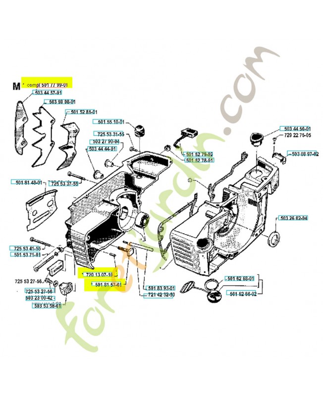 Carter moteur complet husqvarna
