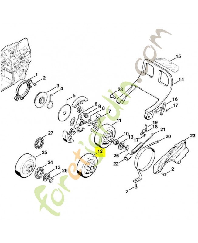 Pignon profile 3/8 8 dts