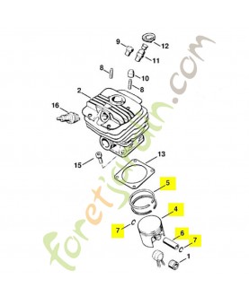 Piston complet d 48 mm